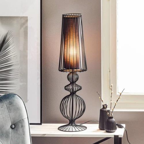 Aveiro L bordlampe af metal, højde 78cm, sort