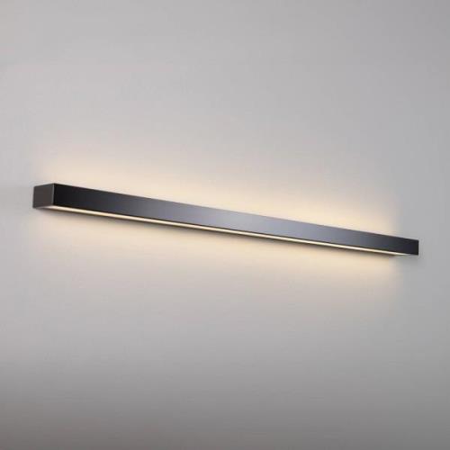 Mera LED-væglampe, bredde 120 cm, sort, 3000K