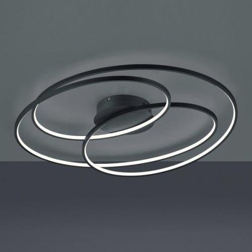 Gale LED-loftlampe, 80 cm, mat sort