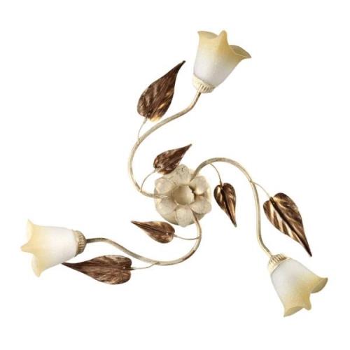 Loftlampe Vanda 3 lyskilder, elfenben