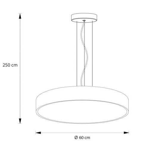 Arcchio Vanida LED-pendellampe, hvid, 60 cm