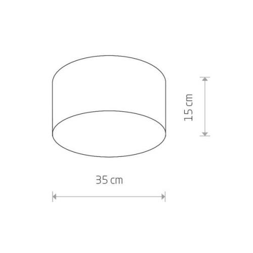 Cameron loftslampe, grå, Ø 35 cm