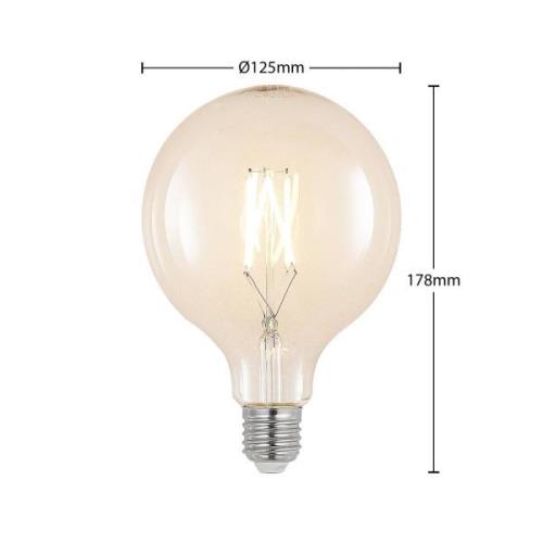 E27 6 W 2.700 K G125 globe, filament, klar