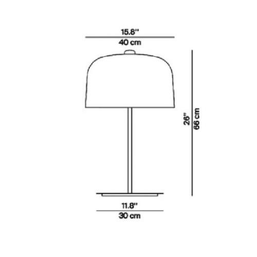 Luceplan Zile bordlampe, duegrå, højde 66 cm