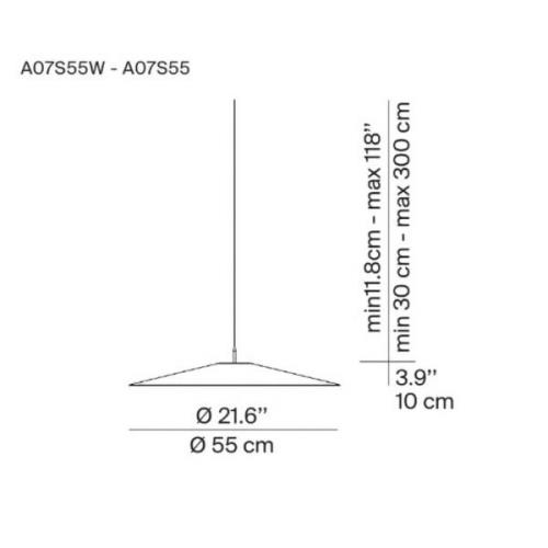 Luceplan Koinè LED-pendel 927 Ø55cm blå