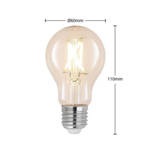 LED-pære E27 4W 2.700K filament, kan dæmpes, klar