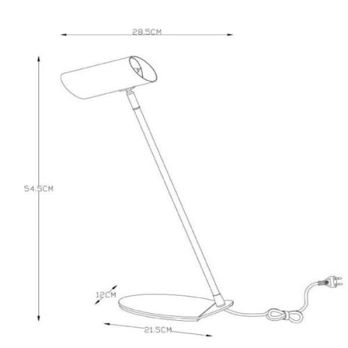 Sofistikeret skrivebordslampe Hester, sort