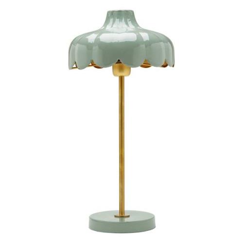 PR Home Wells bordlampe af metal, grøn/guld