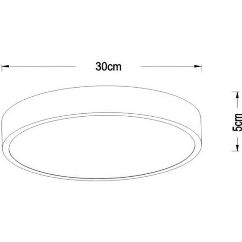 LED-loftslampe Unar, guld mat, Ø 30 cm