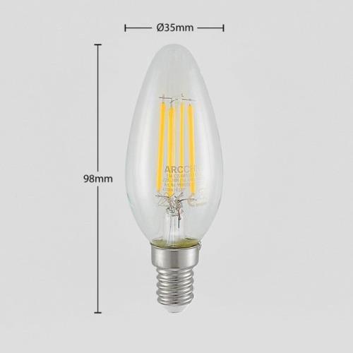 LED-filamentpære E14 4 W 827 3-trins-dæmper, 3 stk