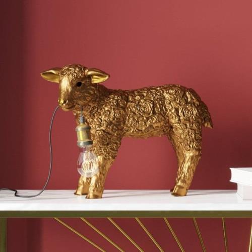 KARE Animal Flower Sheep bordlampe, guld