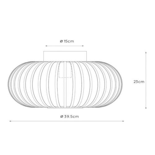 Bur-loftlampe Manuela, Ø 40 cm, grøn