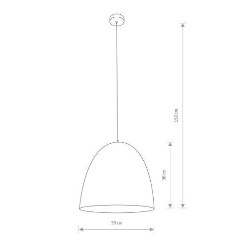 Egg M pendellampe af metal, Ø 38 cm, sort