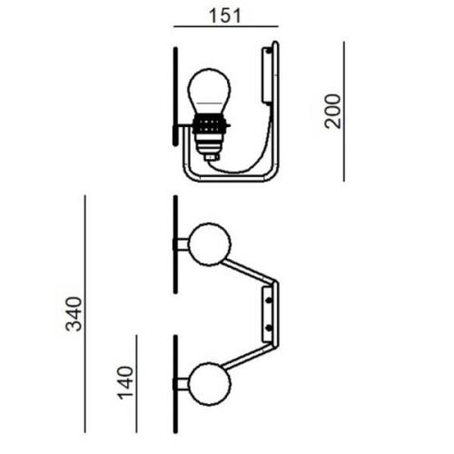 Stilnovo Bugia LED-væglampe, 2 lyskilder, hvid