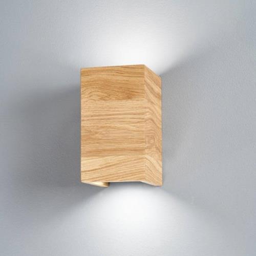 Shine-Wood LED-væglampe, 2xGU10 10x18 cm, eg