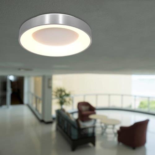 LED-loftslampe Ringlede 2.700 K Ø 30 cm, sølv