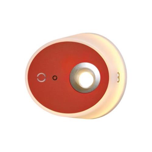 Zoom LED-væglampe, spot, USB-port, terrakotta