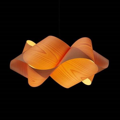 LZF Swirl pendellampe sort kabel Ø 54cm bøg natur