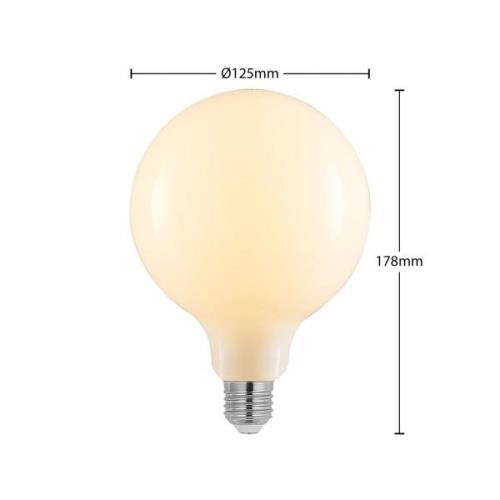 LED-pære E27 6W 2.700 K G125 kan dæmpes opal 2 stk