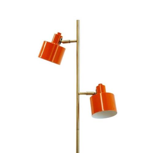 Dyberg Larsen Ocean gulvlampe 2 lk. orange/messing