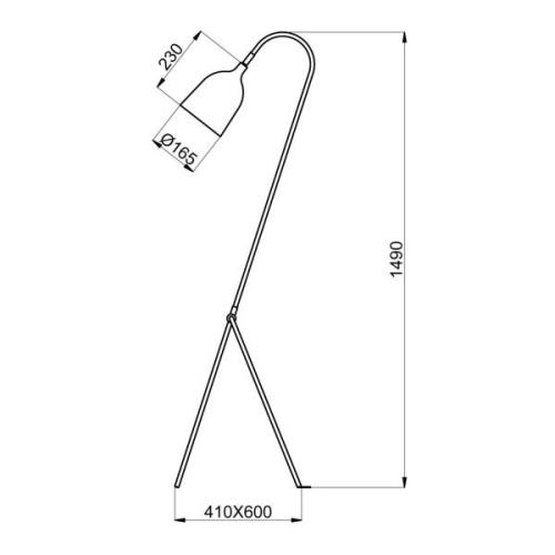 Aluminor Fifty gulvlampe, hvid