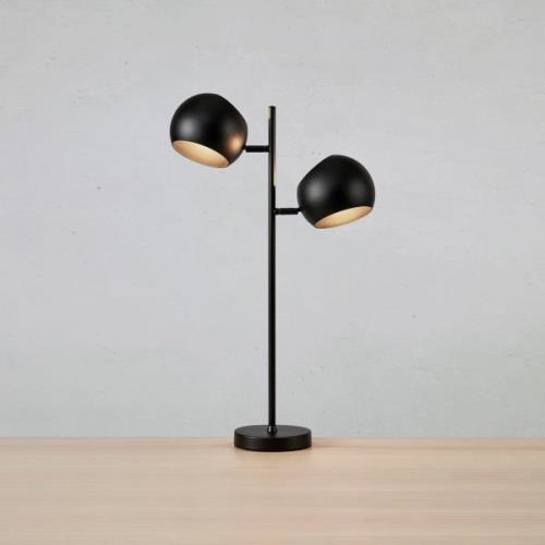 Edgar bordlampe, 2 lyskilder, sort