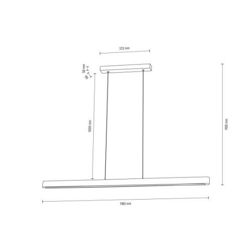 Envostar Lineo LED-pendel fyrretræsgrå 118 cm