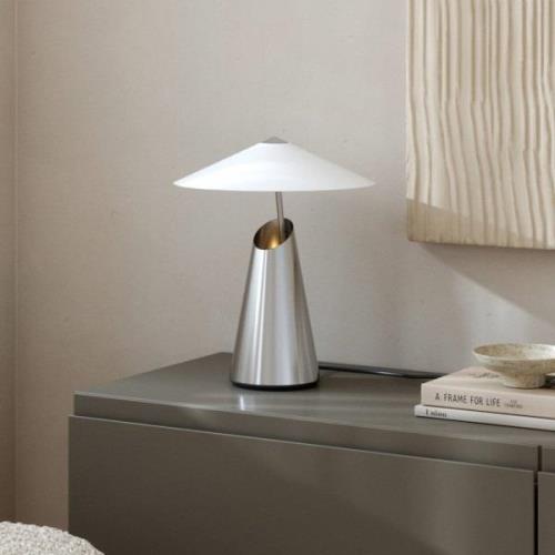 Taido bordlampe af metal, krom