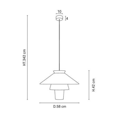 MARKET SET Ruche-pendel, Ø 58 cm, hvid