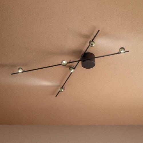 Magnetic LED-loftlampe, bronze/guld