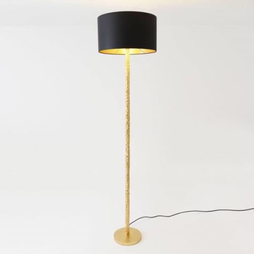 Cancelliere Rotonda chintz-gulvlampe sort/guld