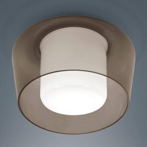 Helestra Canio loftlampe i glas, ravgul