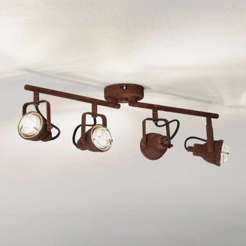 Loftlampe Bente rust lang 4 lyskilder