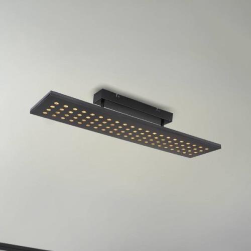 Dolores LED-loftlampe, mat sort/sort