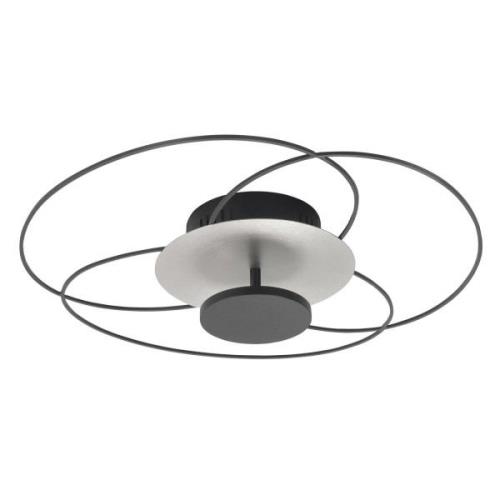 Fiore LED-loftlampe, 2.700 K, sort/nikkel