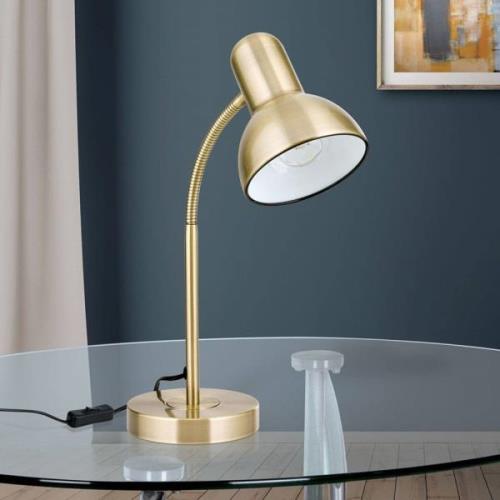 Nemo skrivebordslampe, fleksibel, antik messing