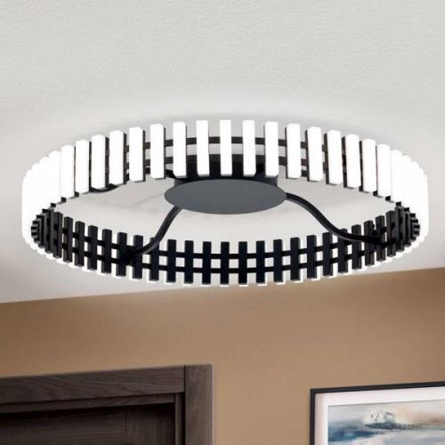 Mansion LED-loftslampe, sort og hvid Ø 63 cm