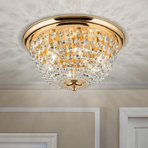 Loftslampe Plafond, guld/transparent, Ø 47 cm