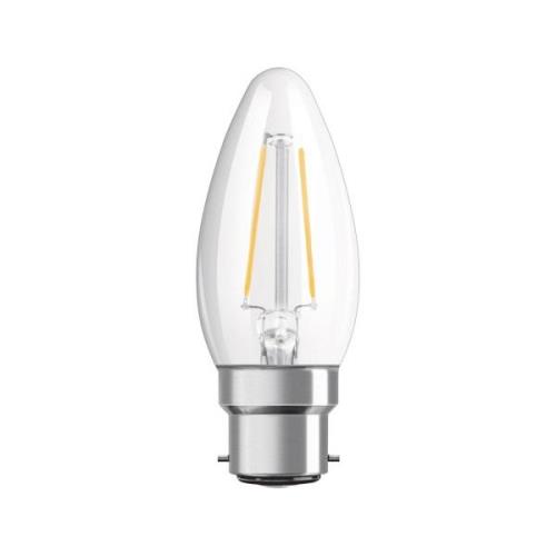 OSRAM LED-kerte B22d Classic 827 4,8W klar