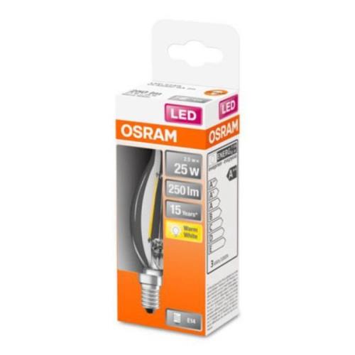 OSRAM Classic B LED-pære E14 2,5W 2.700K vindstød