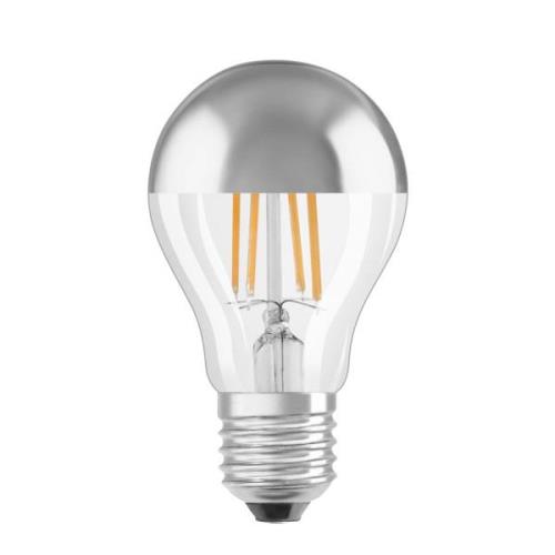 OSRAM LED-pære E27 6,5W Mirror sølv 2.700K