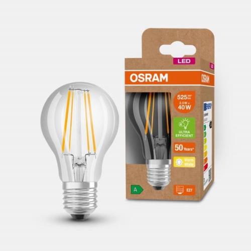 OSRAM LED-pære E27 A60 2,5 W 525lm 3.000 K klar