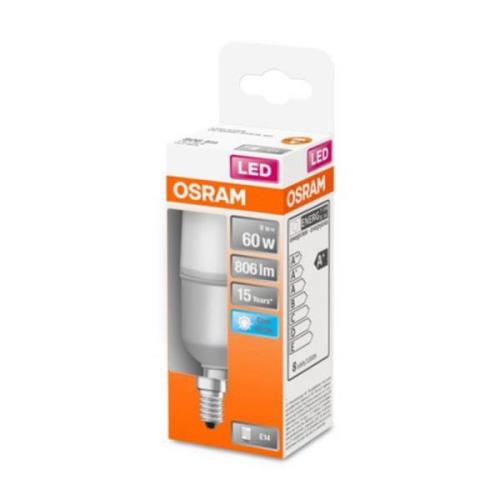 OSRAM LED-pære E14 Classic Stick mat 4.000K 8W