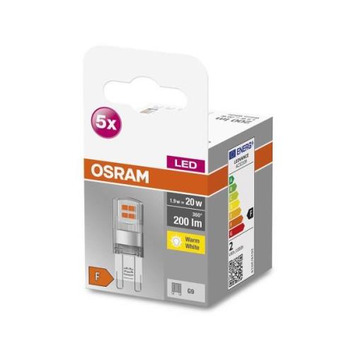 OSRAM Base PIN LED-stiftsokkel G9 1,9W 2.700K 5x