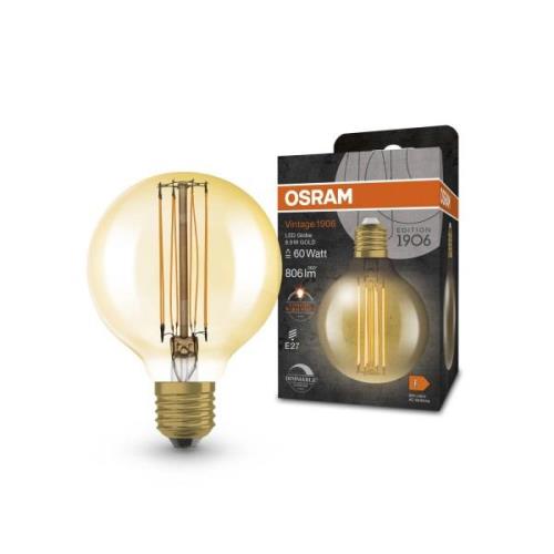 OSRAM Vintage 1906 E27 8,8W LED G80 822 dim guld