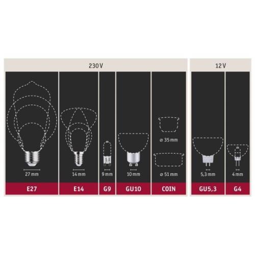 Paulmann E27 topforspejlet LED E14 6,5W 827 kobber