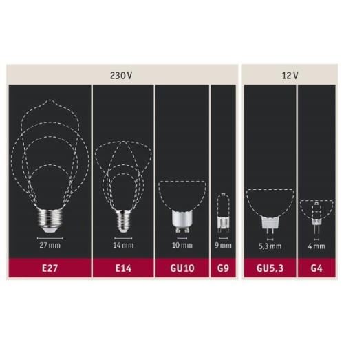 Paulmann LED-globe E27 Inner Shape G95 4W guld