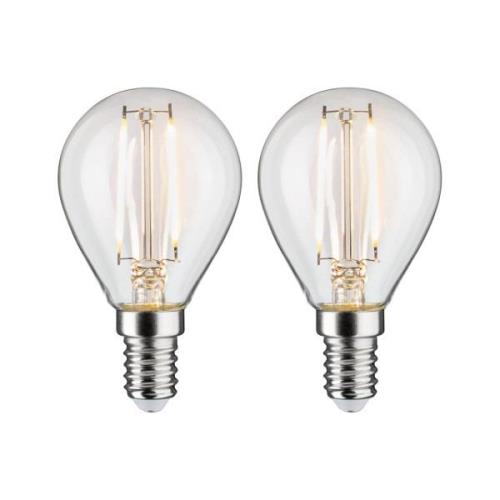 Paulmann E14 2,7 W 2.700 K LED-pære filament 2 stk