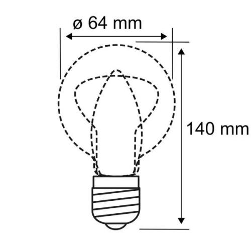 Paulmann LED-rustikpære E27 6,5 W 825 ST64, guld