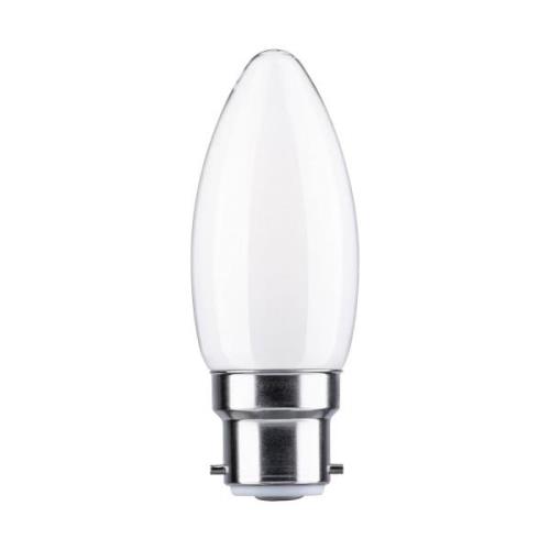 Paulmann LED-kerte B22d 4,7W 2.700 K opal, dæmpes